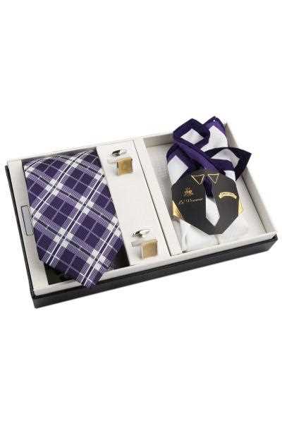 خرید نقدی کراوات مردانه جدید شیک La Pescara رنگ بنفش کد ty3903627