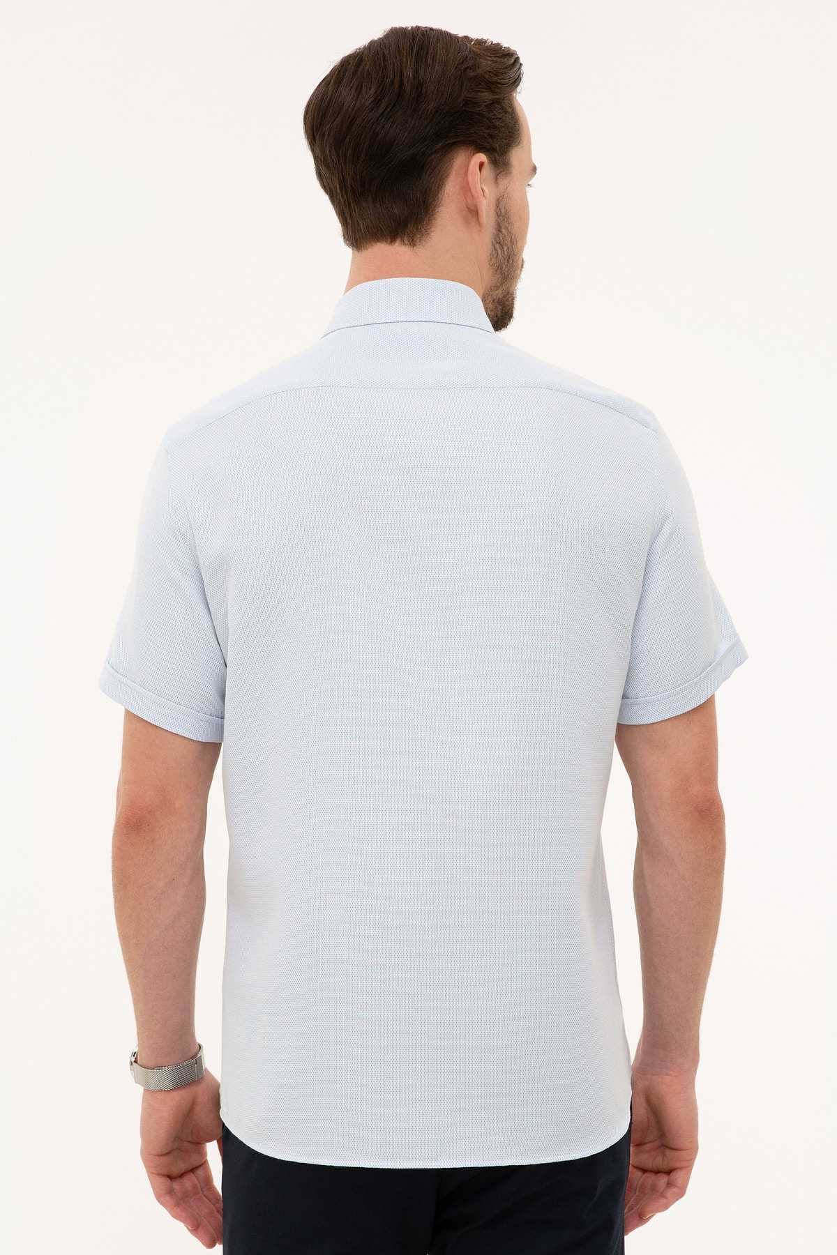 خرید پستی پیراهن شیک برند پیرکاردن رنگ آبی کد ty40953351