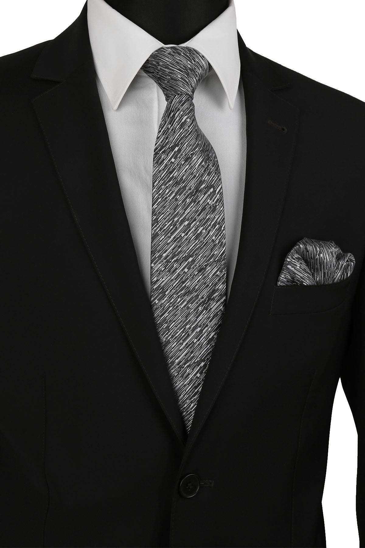خرید پستی کراوات مردانه اصل شیک Kravatkolik رنگ نقره ای کد ty45554877