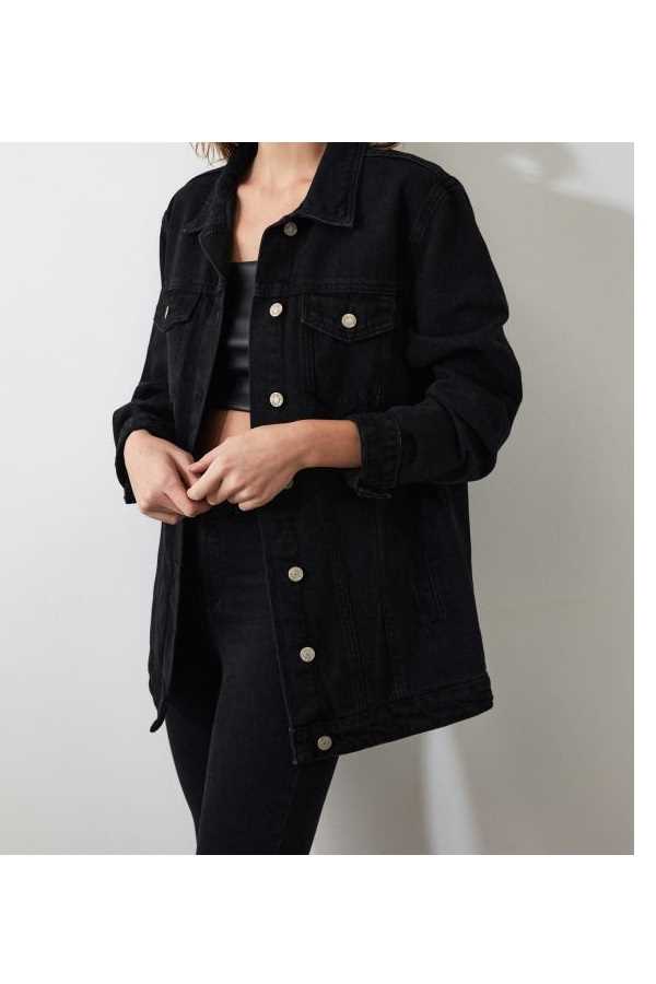 ژاکت زنانه طرح دار شیک ترندیول میلا رنگ مشکی کد ty25999009