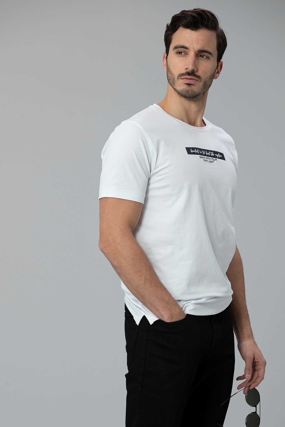 تی شرت مردانه پارچه نخی برند Lufian کد ty38131819