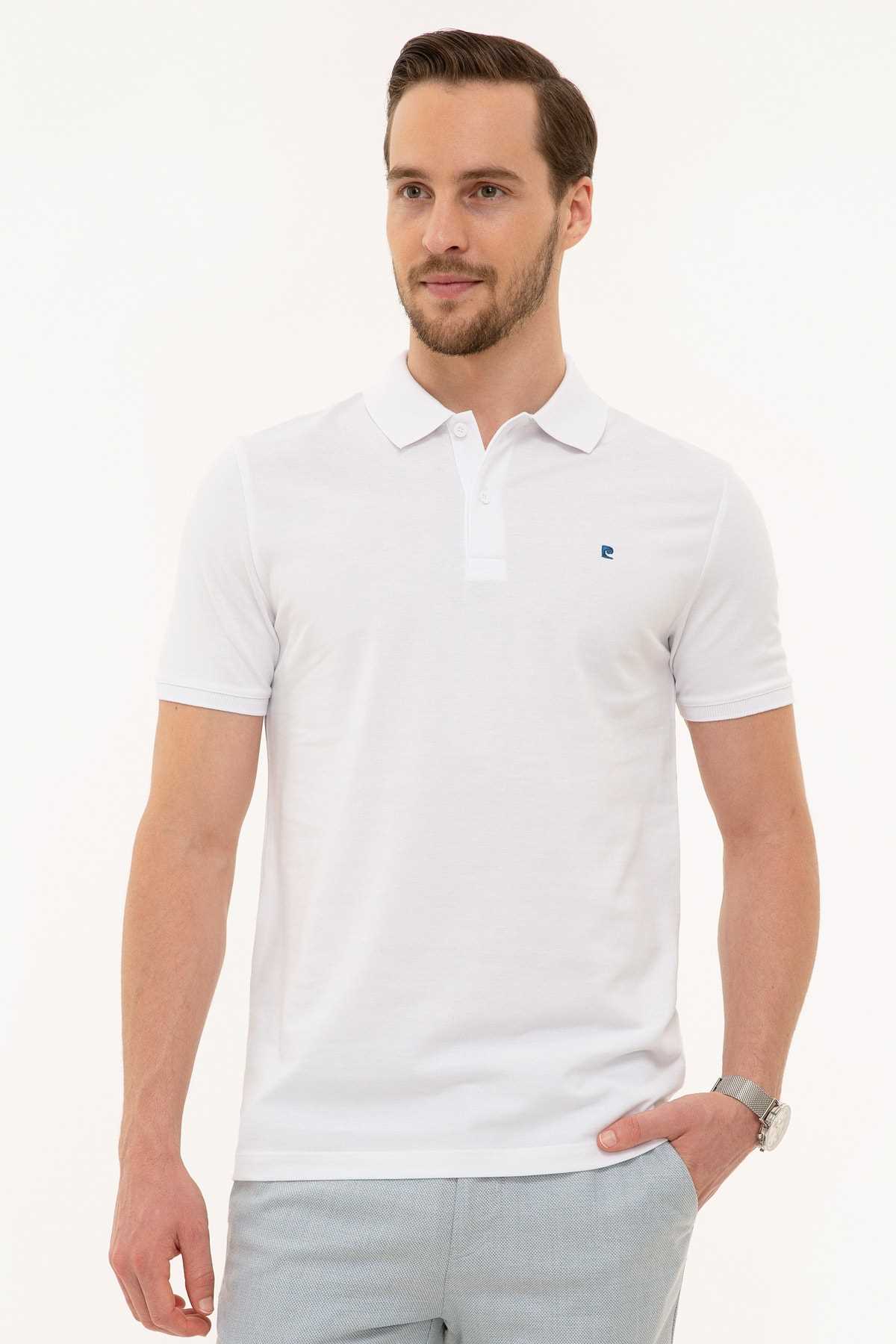تی شرت مردانه اسپرت مارک پیرکاردین رنگ سفید ty40953474