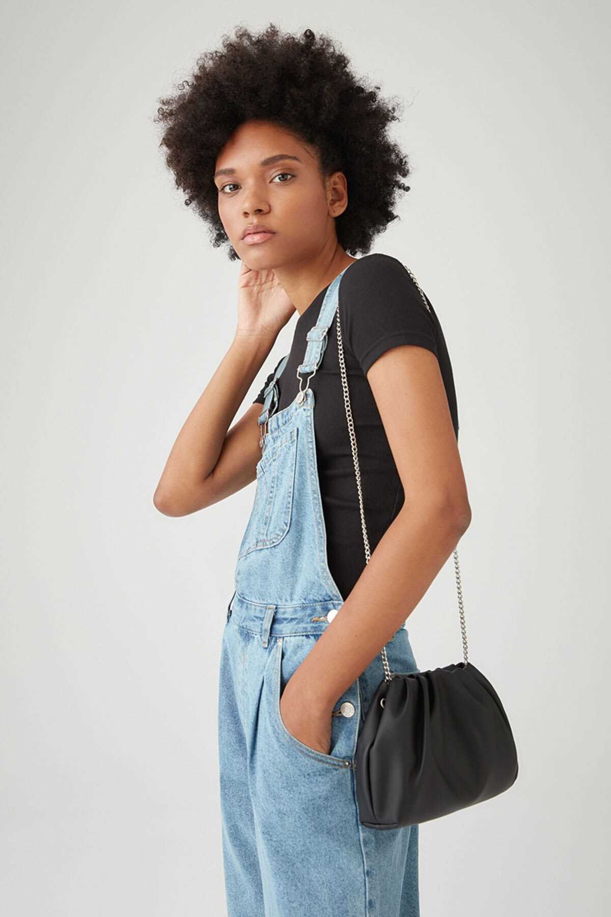 فروش پستی کیف دستی دخترانه اصل جدید برند Pull & Bear رنگ مشکی کد ty42365012
