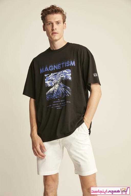 خرید ارزان تی شرت فانتزی مردانه زیبا GRIMELANGE رنگ مشکی کد ty42711881