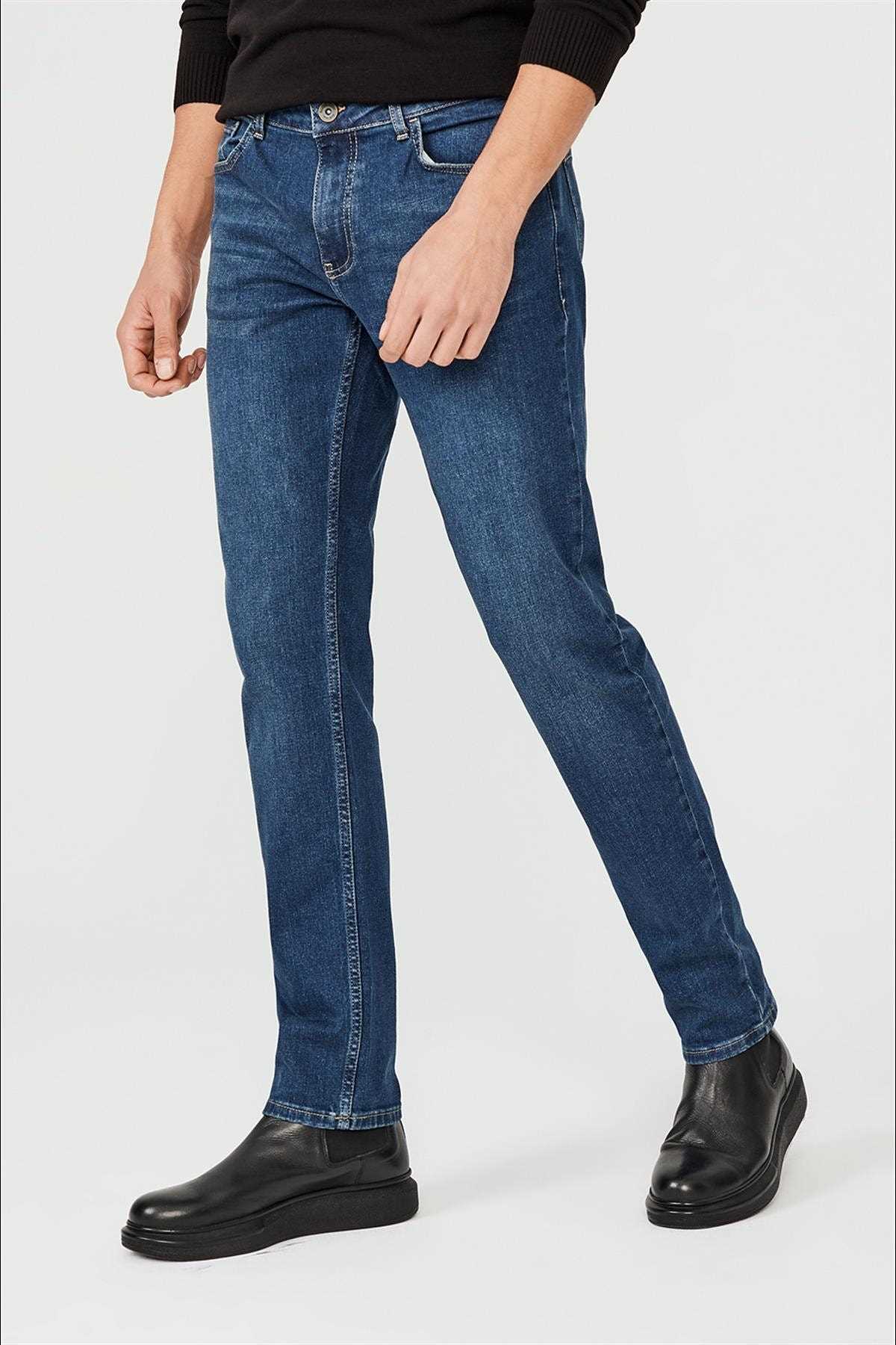 خرید ارزان شلوار جین فانتزی مردانه برند آوا رنگ آبی کد ty52327743
