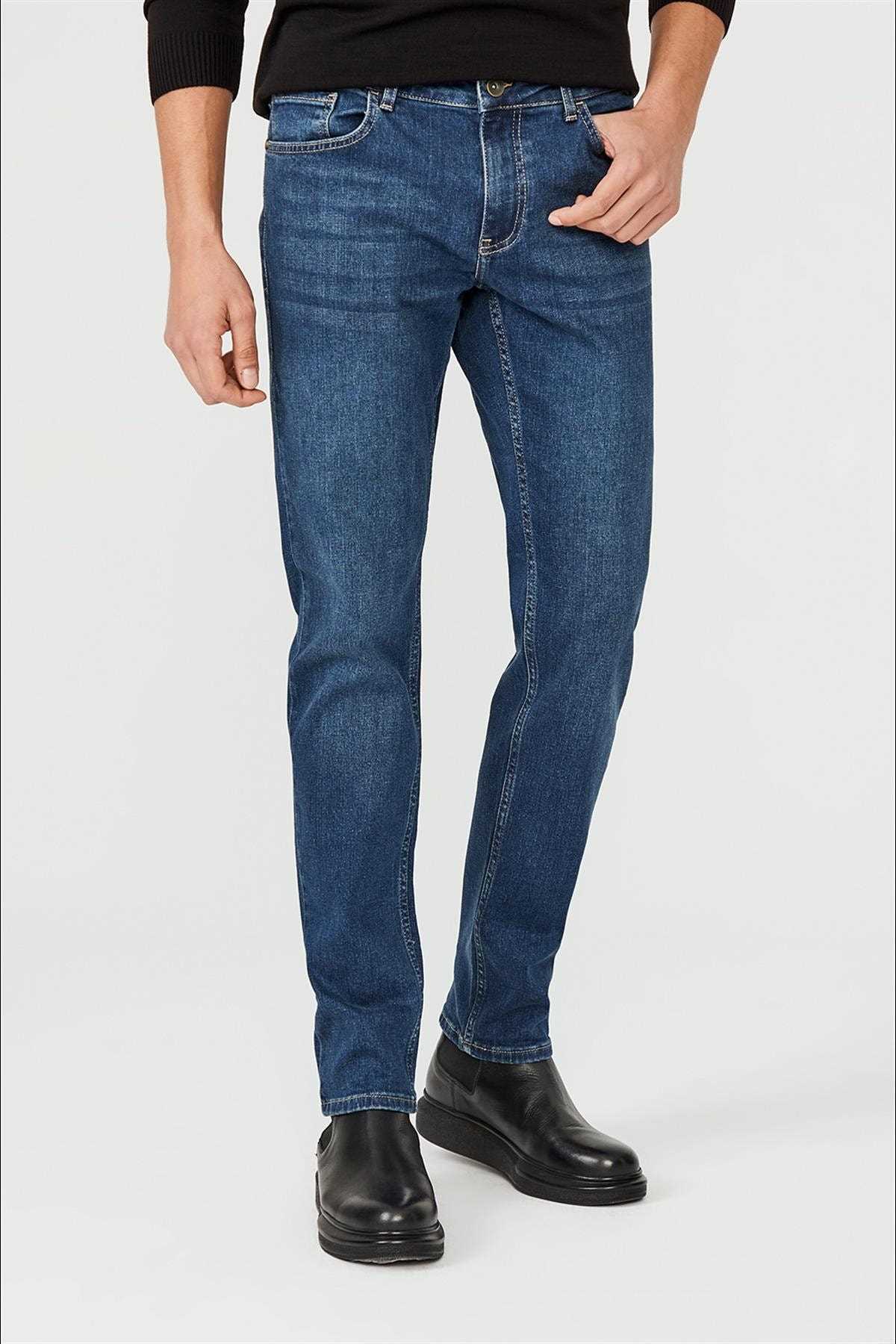 خرید ارزان شلوار جین فانتزی مردانه برند آوا رنگ آبی کد ty52327743