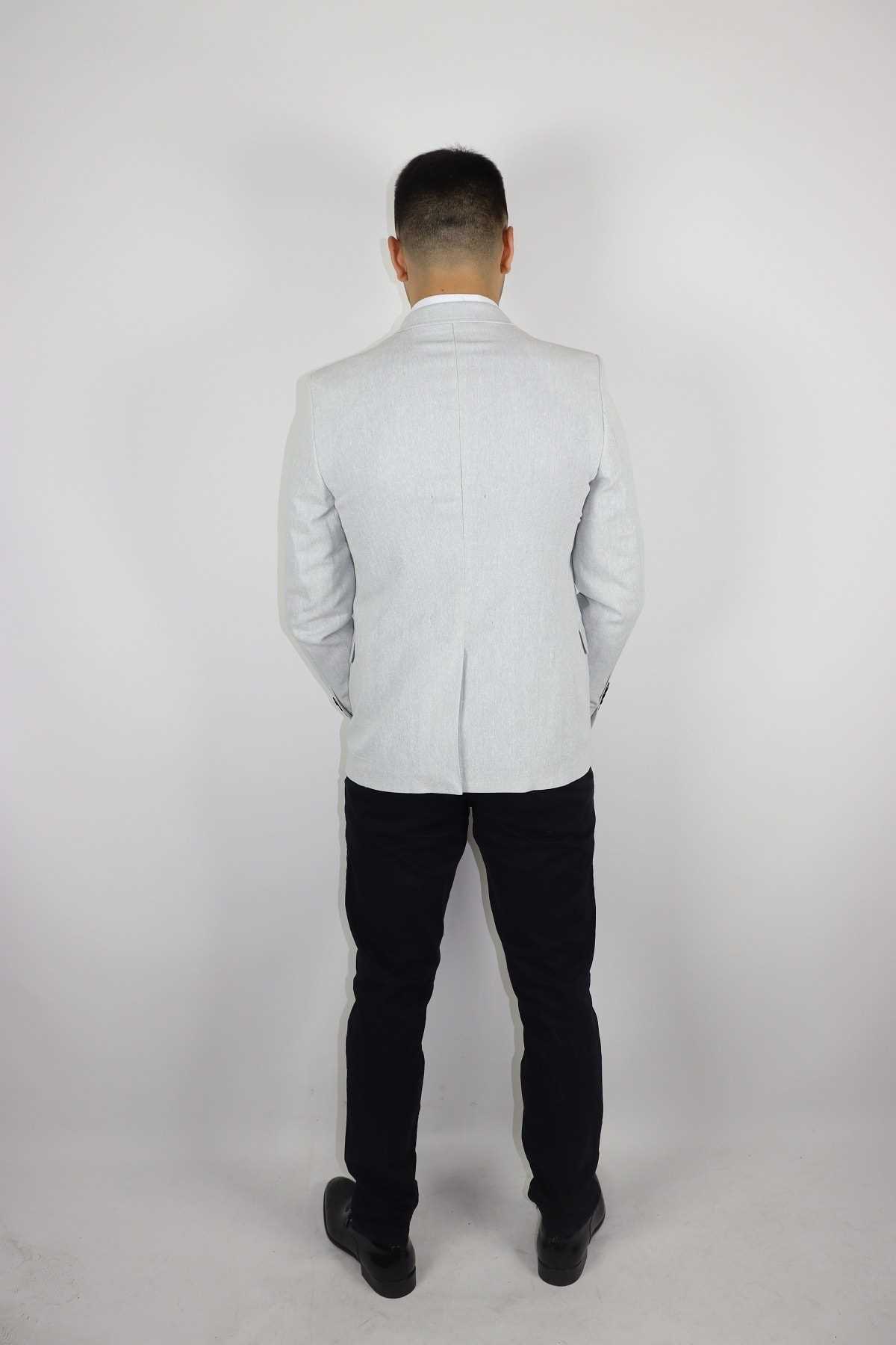 خرید پستی ژاکت مردانه برند Yenirengin رنگ نقره ای کد ty54898248