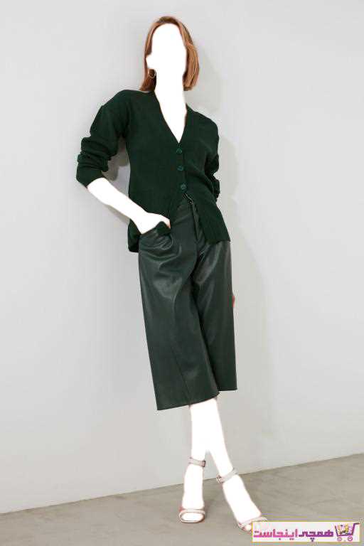 خرید اسان ژاکت بافتی زنانه اسپرت جدید مارک ترندیول میلا رنگ سبز کد ty55946425