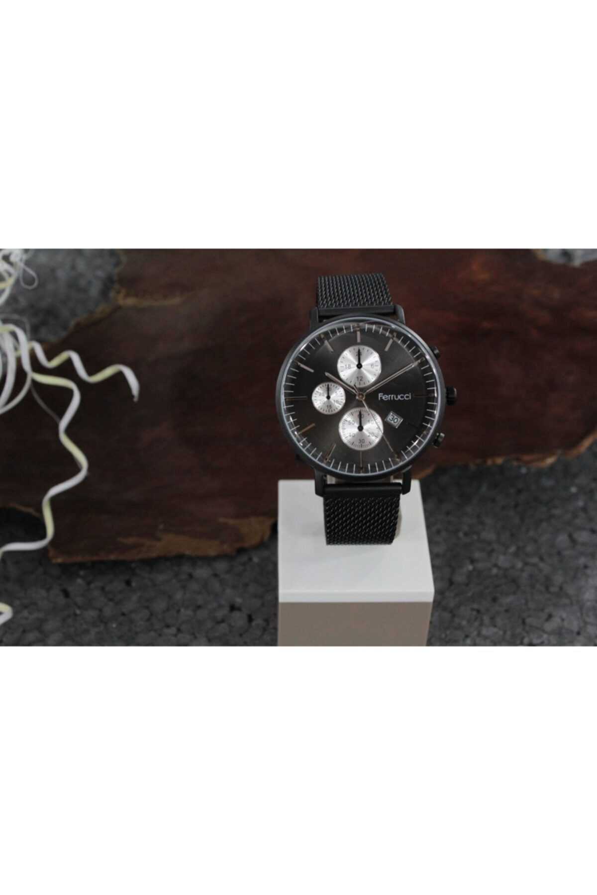 خرید انلاین ساعت زیبا مردانه برند Ferrucci رنگ مشکی کد ty68087753