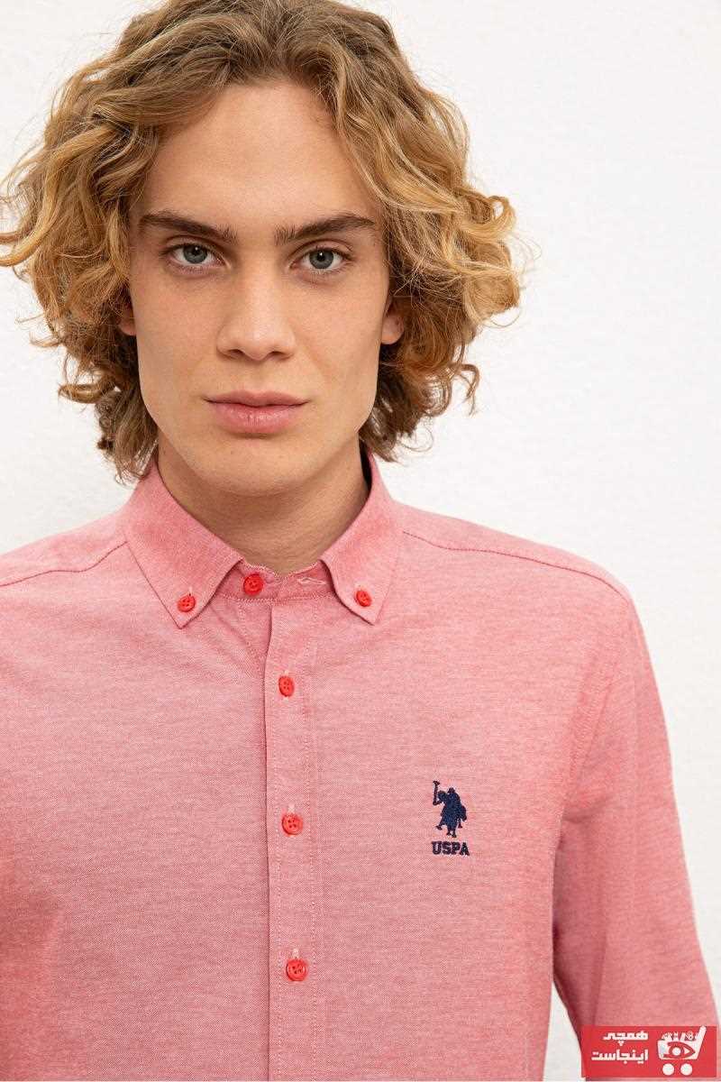 فروش انلاین پیراهن مردانه مجلسی مارک U.S. Polo Assn.برند US Polo رنگ قرمز ty73418592
