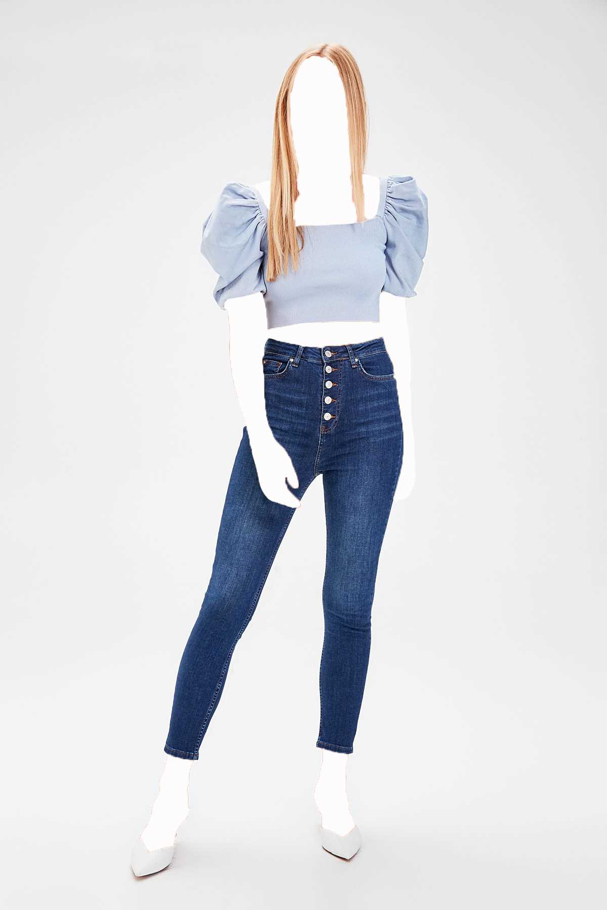 فروشگاه شلوار جین زنانه برند ترندیول میلا رنگ لاجوردی کد ty7830640