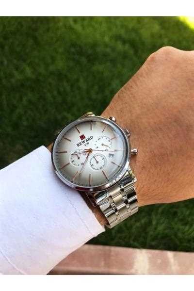 ساعت مردانه زیبا برند Reward رنگ نقره کد ty54902140