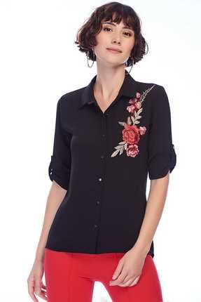 خرید مستقیم شومیز زنانه برند لافابا رنگ مشکی کد ty2392050