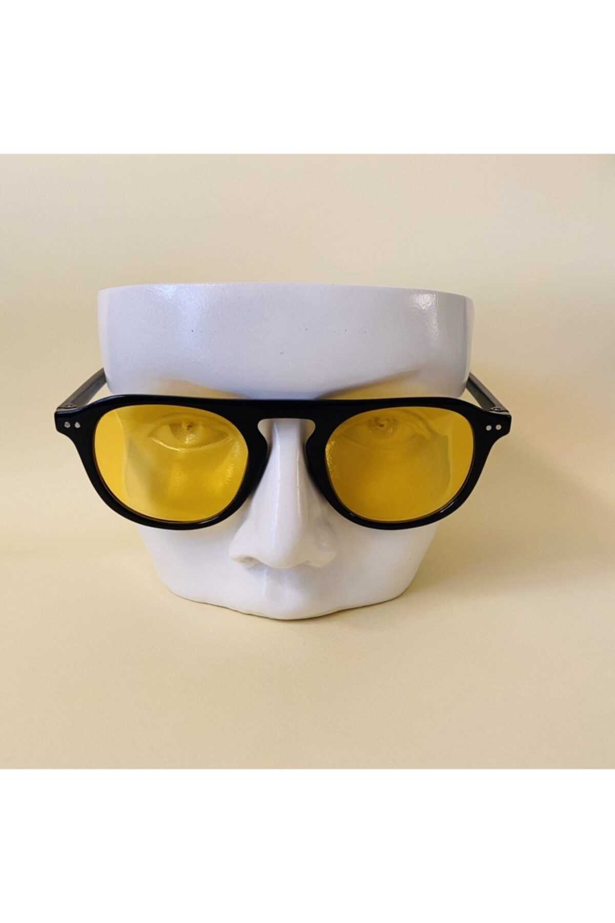 عینک دودی ساده برند Theano accessory رنگ زرد کد ty126522204