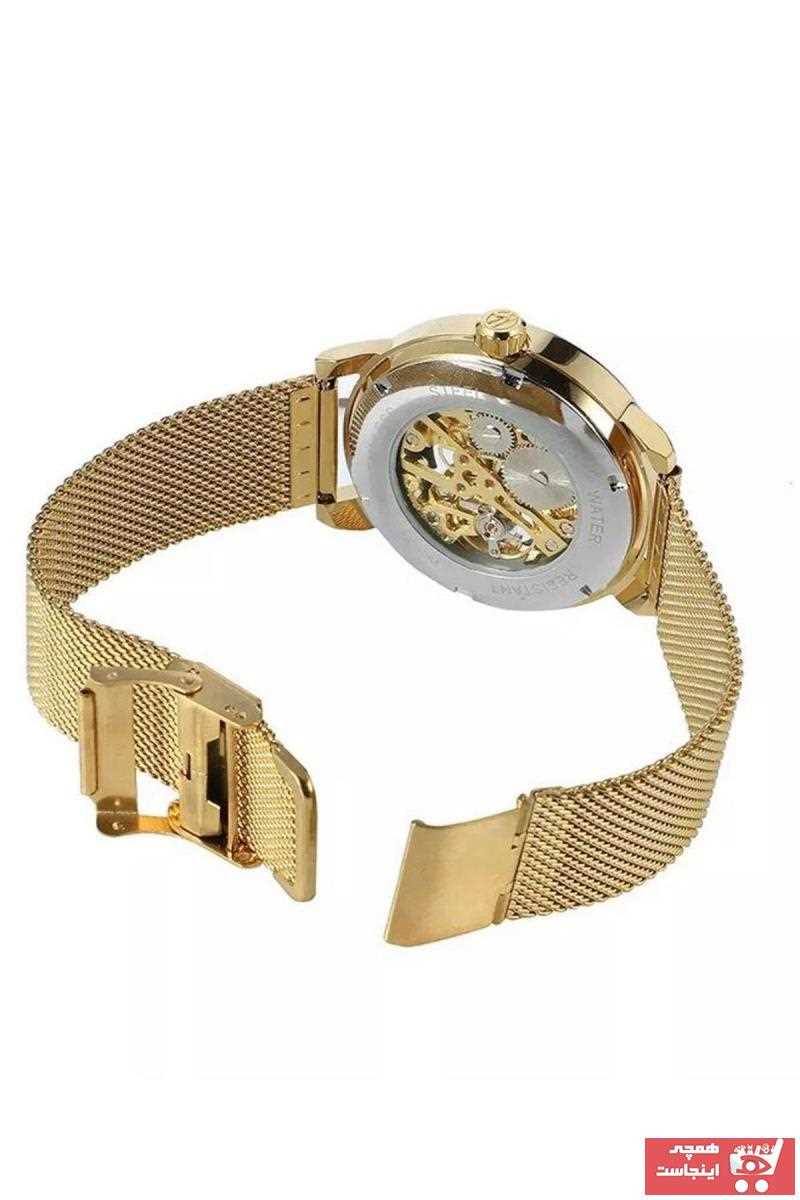 فروش ساعت مردانه برند Forsining رنگ طلایی ty89423608
