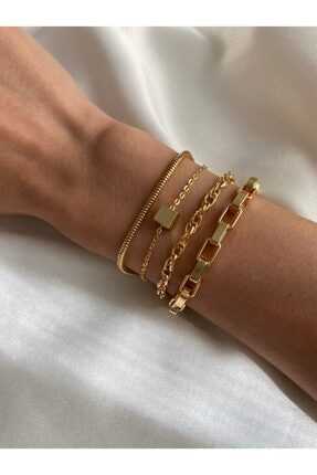 دستبند زنانه شیک برند MagicStone رنگ طلایی ty105802103