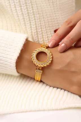 خرید مستقیم دستبند زنانه برند ADGOLD رنگ طلایی ty142844518