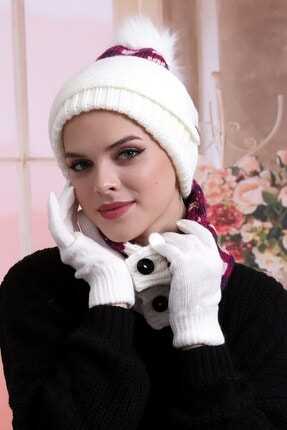 ست کلاه و شال و دستکش زنانه طرح جدید برند Deafox رنگ بنفش کد ty148275938