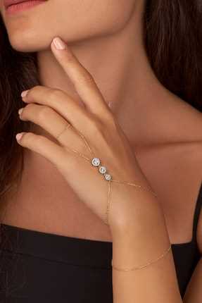 دستبند انگشتی نقره مدل جدید برند Lia Berto رنگ طلایی ty155848227