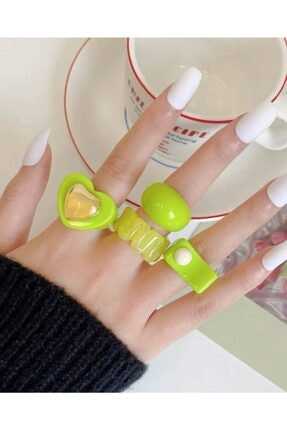 انگشتر زنانه شیک برند elifbilginbutik رنگ سبز کد ty222532886