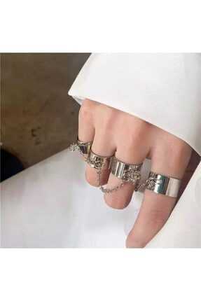 خرید پستی انگشتر زنانه جدید برند TekinAksesuar15 رنگ نقره ای کد ty226884929
