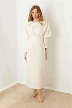 خرید لباس مجلسی اسلامی زنانه برند EMELL TURGAY رنگ سفید ty128465995