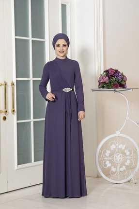 خرید انلاین لباس مجلسی اسلامی زنانه برند Dress Life رنگ بنفش کد ty198808673