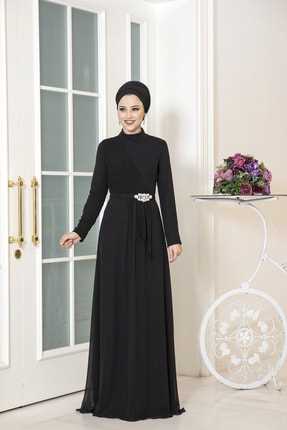 خرید لباس مجلسی اسلامی زنانه پاییزی برند Dress Life رنگ مشکی کد ty198833994