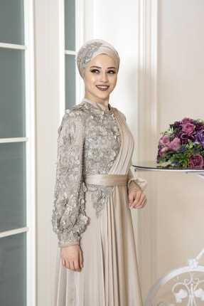 خرید پستی لباس مجلسی اسلامی زنانه برند Dress Life رنگ طلایی ty203053809