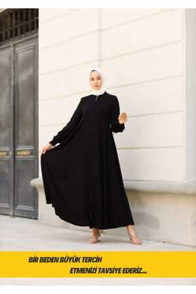عکس مانتو اسلامی زنانه برند ESMA BUTİK رنگ مشکی کد ty213557239