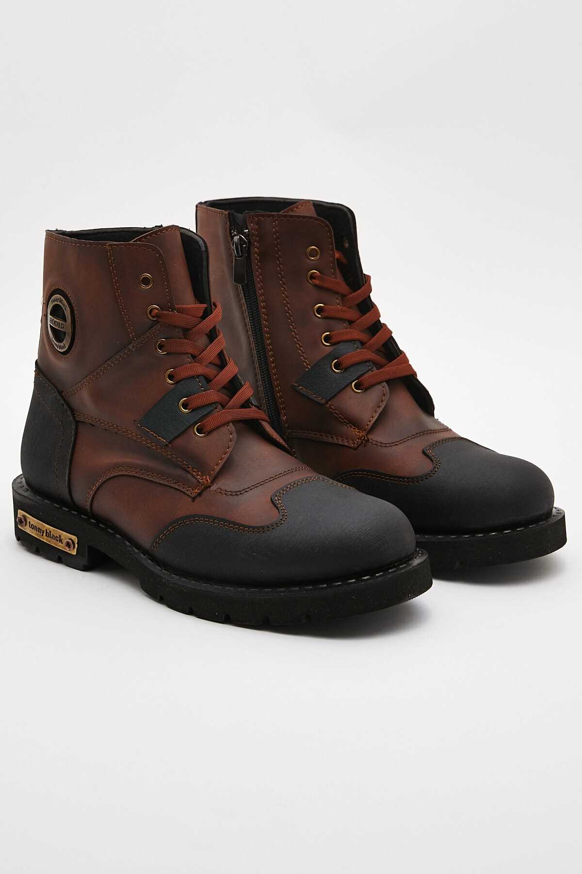 کفش بوت پاییزی مردانه برند تونی بلک رنگ قهوه ای کد ty141104334