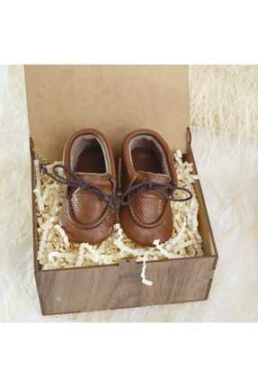 فروش کفش تخت نوزاد پسر 2021 برند BON CHİC BABY رنگ قهوه ای کد ty207214740
