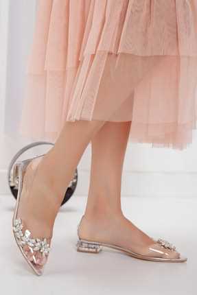خرید انلاین کفش تخت زیبا زنانه برند Shoe Miss رنگ نقره ای کد ty123124429