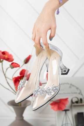 فروش نقدی کفش پاشنه بلند مجلسی زنانه برند Life is Shoes gümüş cilt ty211552077