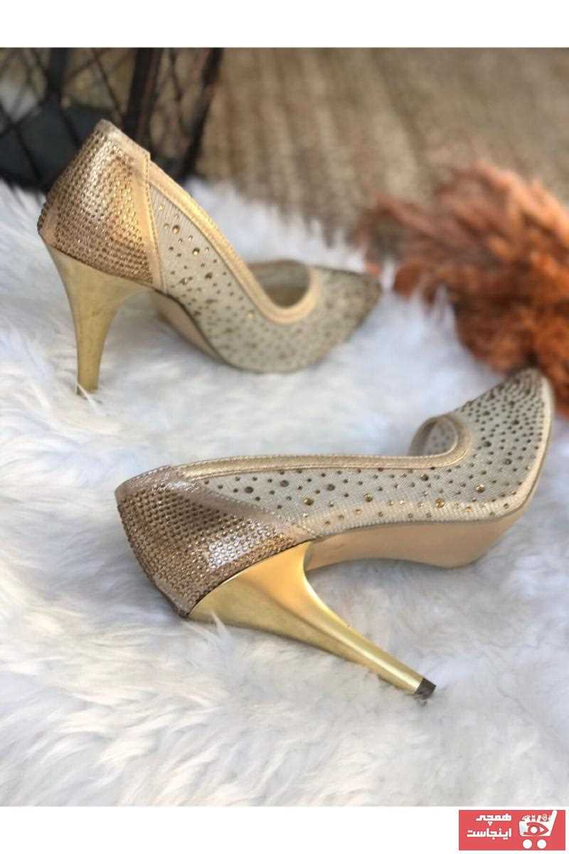 کفش پاشنه بلند مجلسی زنانه فروشگاه اینترنتی برند LAURELS رنگ طلایی ty87995248