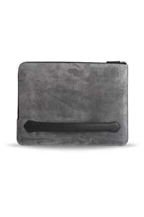 کیف لپ تاپ چرم طبیعی اصل برند Bustha Gri Süet ve Siyah Deri ty43235980
