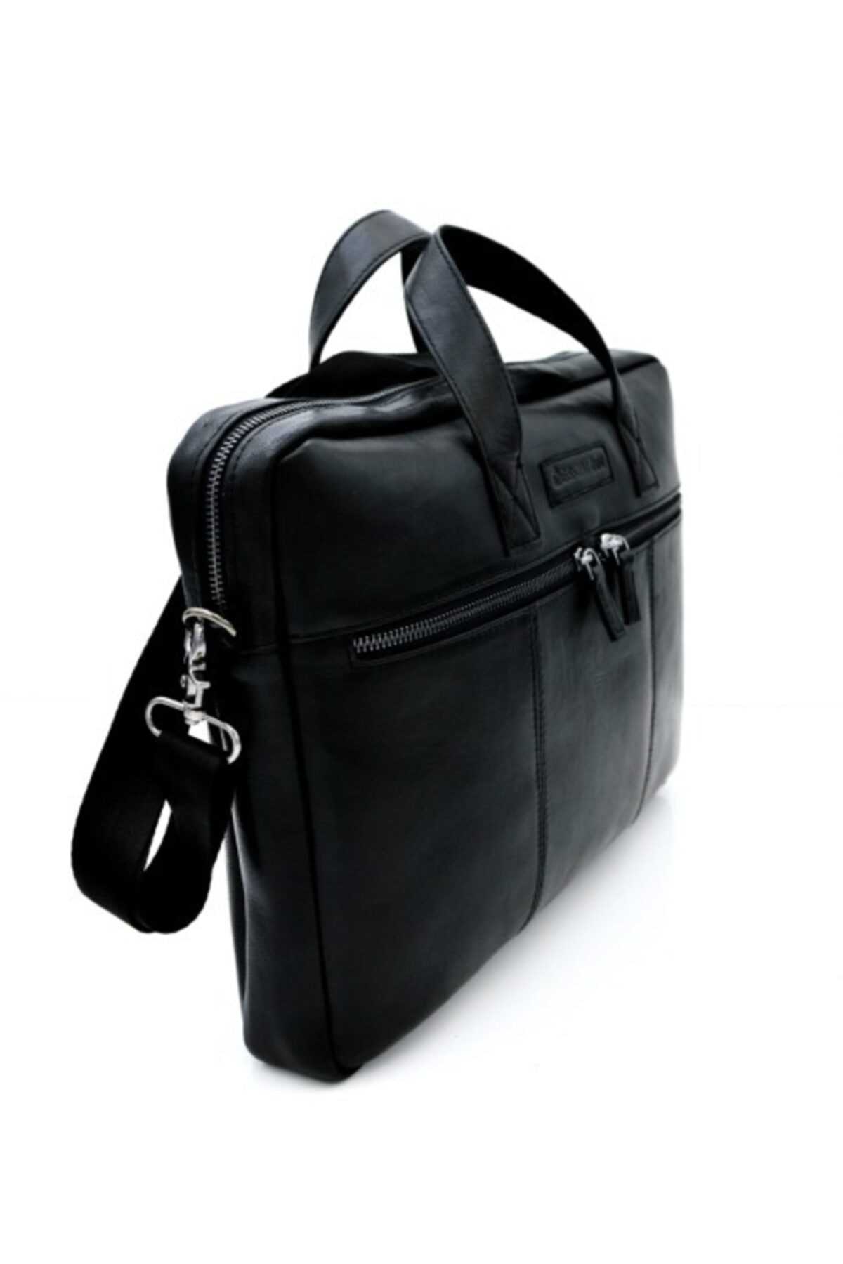 فروش کیف لپ تاپ چرم طبیعی برند Veskemann رنگ مشکی کد ty54781829