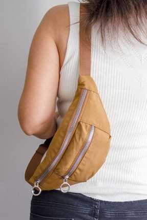 کیف کمری زنانه خاص برند Lederax رنگ قهوه ای کد ty221650161