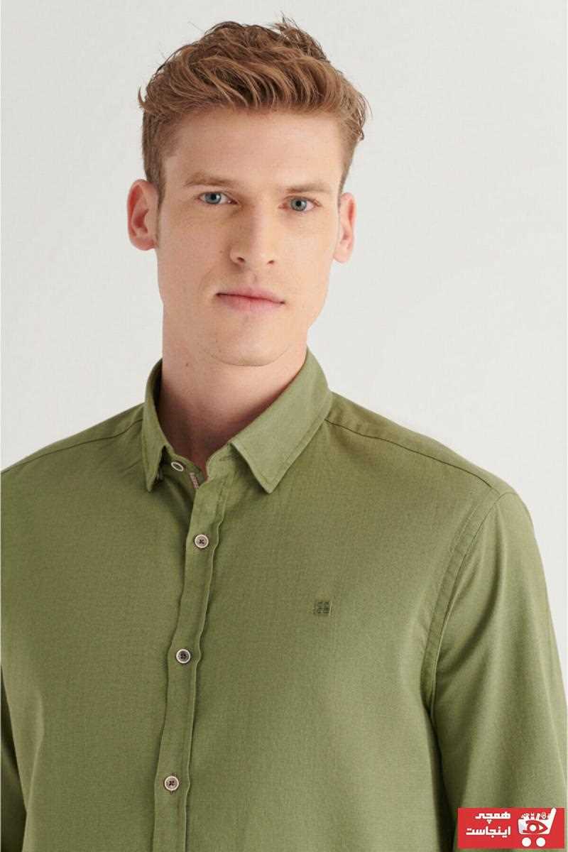 پیراهن مردانه قیمت مناسب برند آوا رنگ خاکی کد ty103084123
