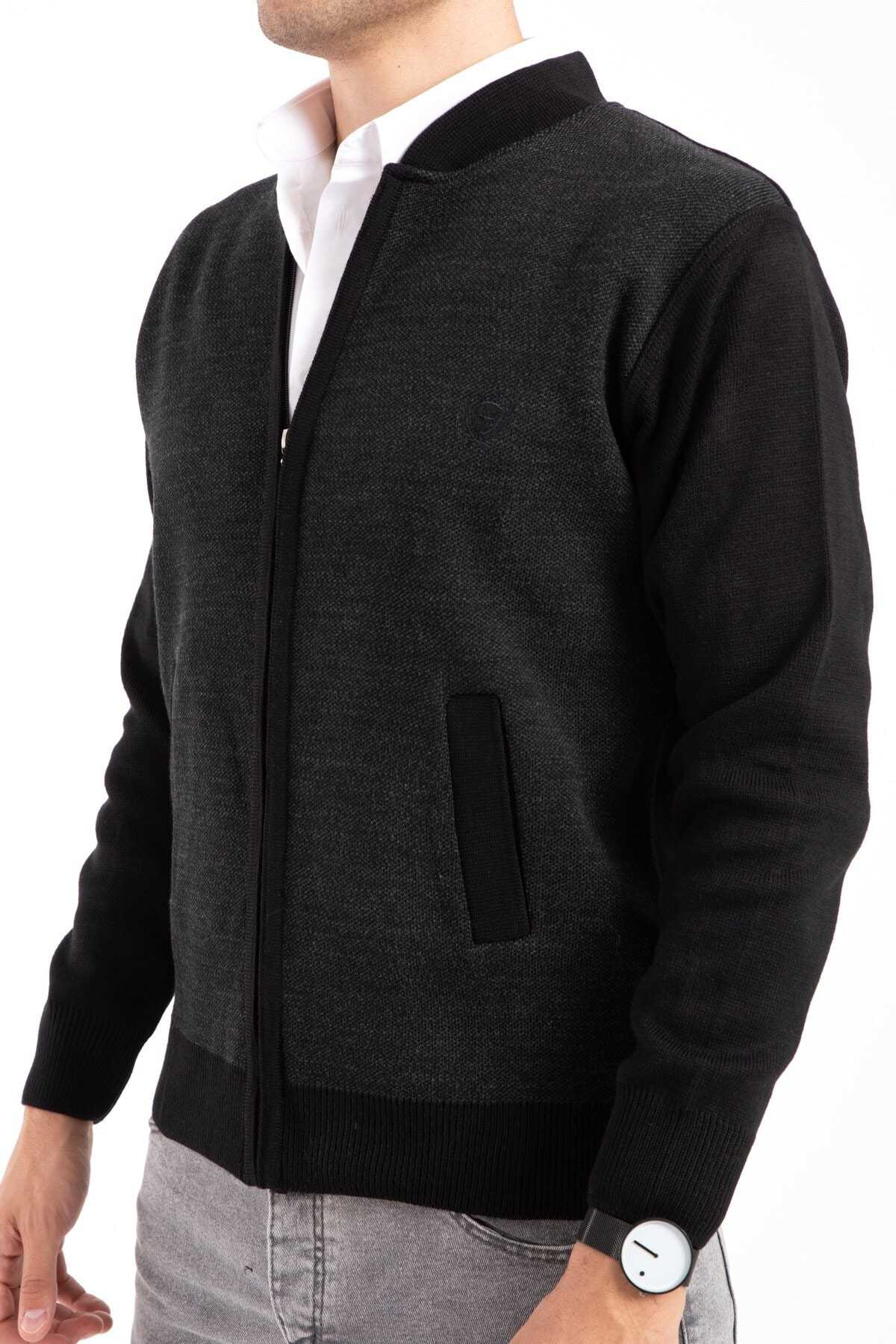 فروش پستی ژاکت بافتی مردانه شیک جدید برند Mutlu City رنگ مشکی کد ty138308202