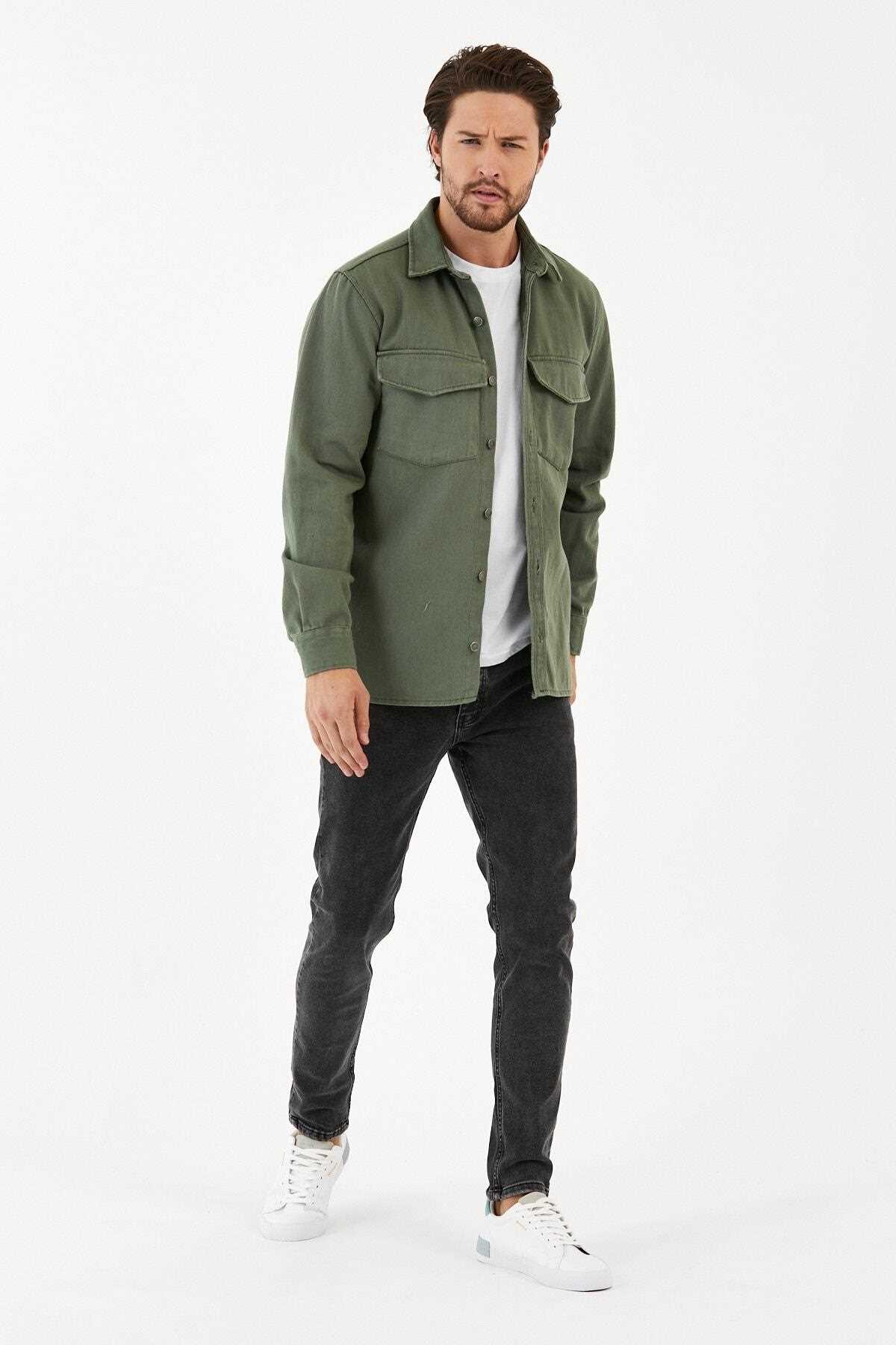 خرید انلاین ژاکت لی مردانه خاص برند DOAYS سبز لجنی ty138781714
