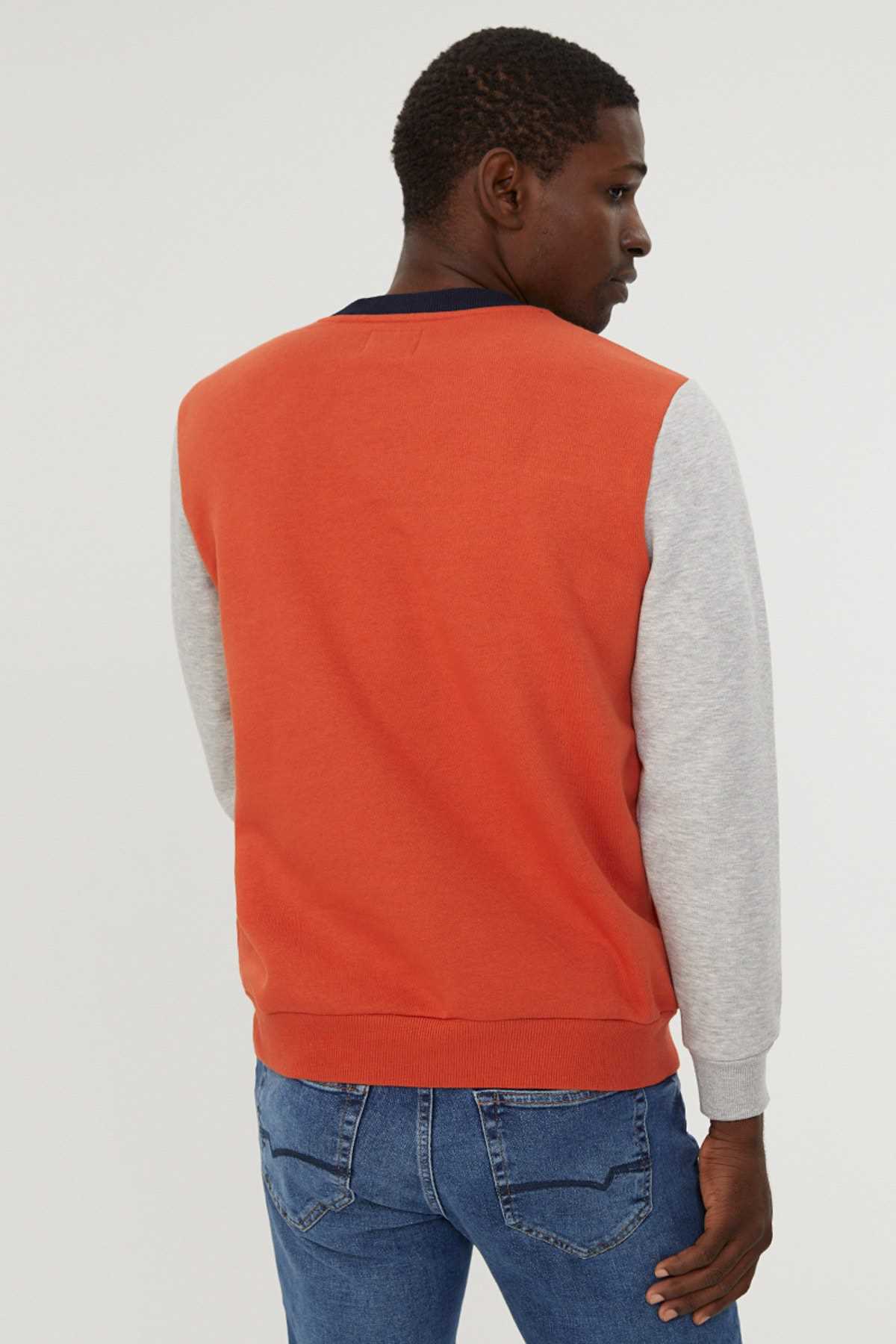 سویشرت مردانه طرح جدید برند Loft رنگ نارنجی ty167968195