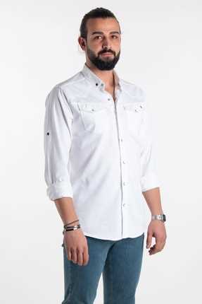 خرید انلاین پیراهن جین مردانه ترک فروشنده ZEKİ ÖZER رنگ سفید ty225381621