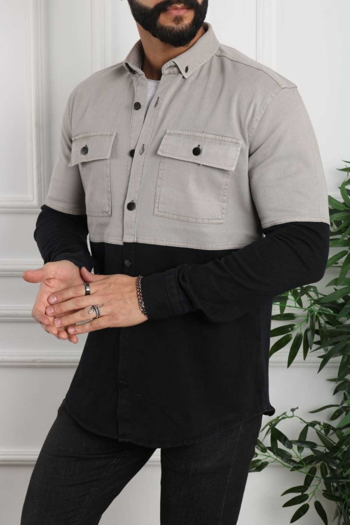 خرید مستقیم پیراهن جین مردانه برند Giyimmoda رنگ مشکی ty265237069