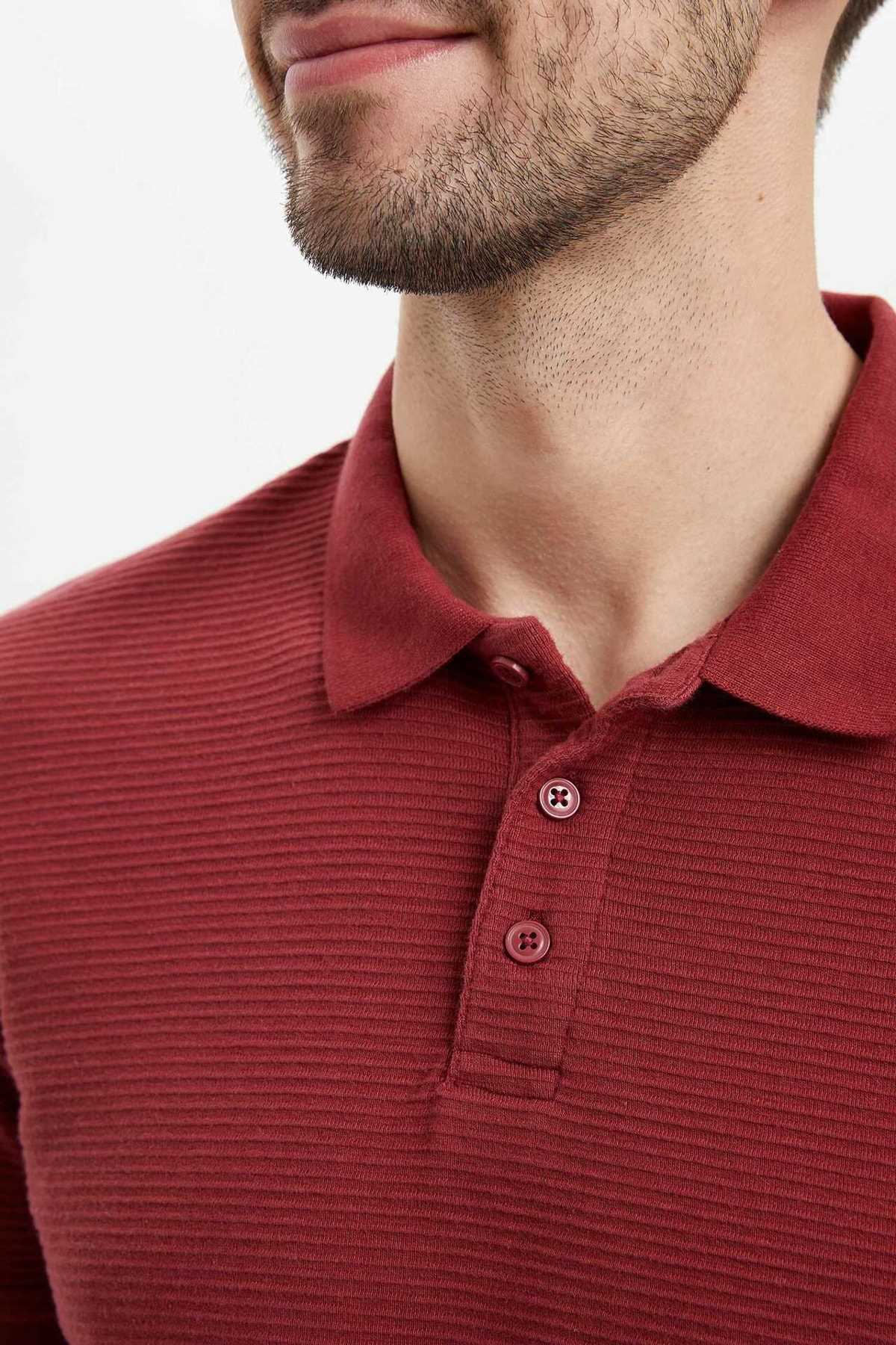 خرید انلاین تی شرت مردانه خاص برند دفاکتو ترکیه رنگ زرشکی ty36431780