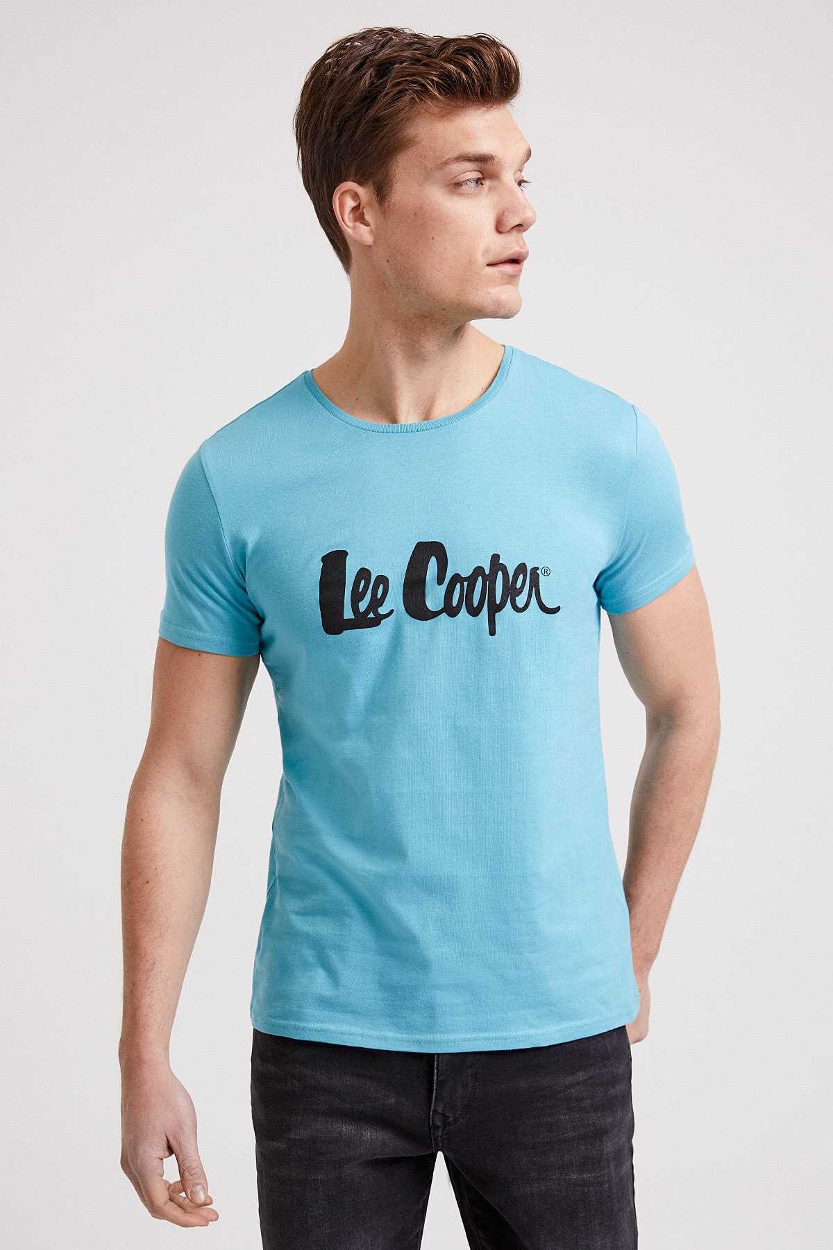 خرید اینترنتی تی شرت خاص شیک Lee Cooper رنگ فیروزه ای ty40634006
