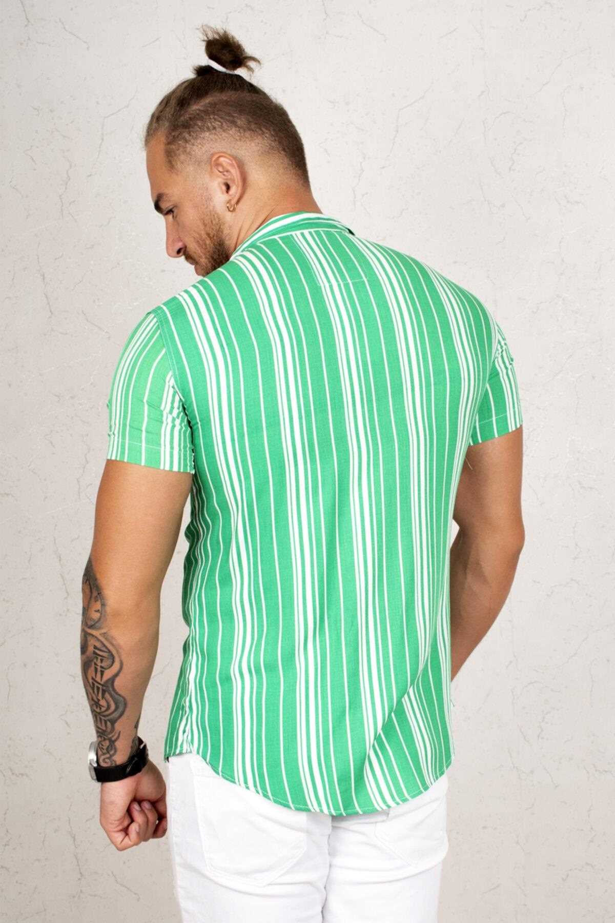 پیراهن مردانه شیک و جدید برند DeepSEA رنگ سبز کد ty46085999