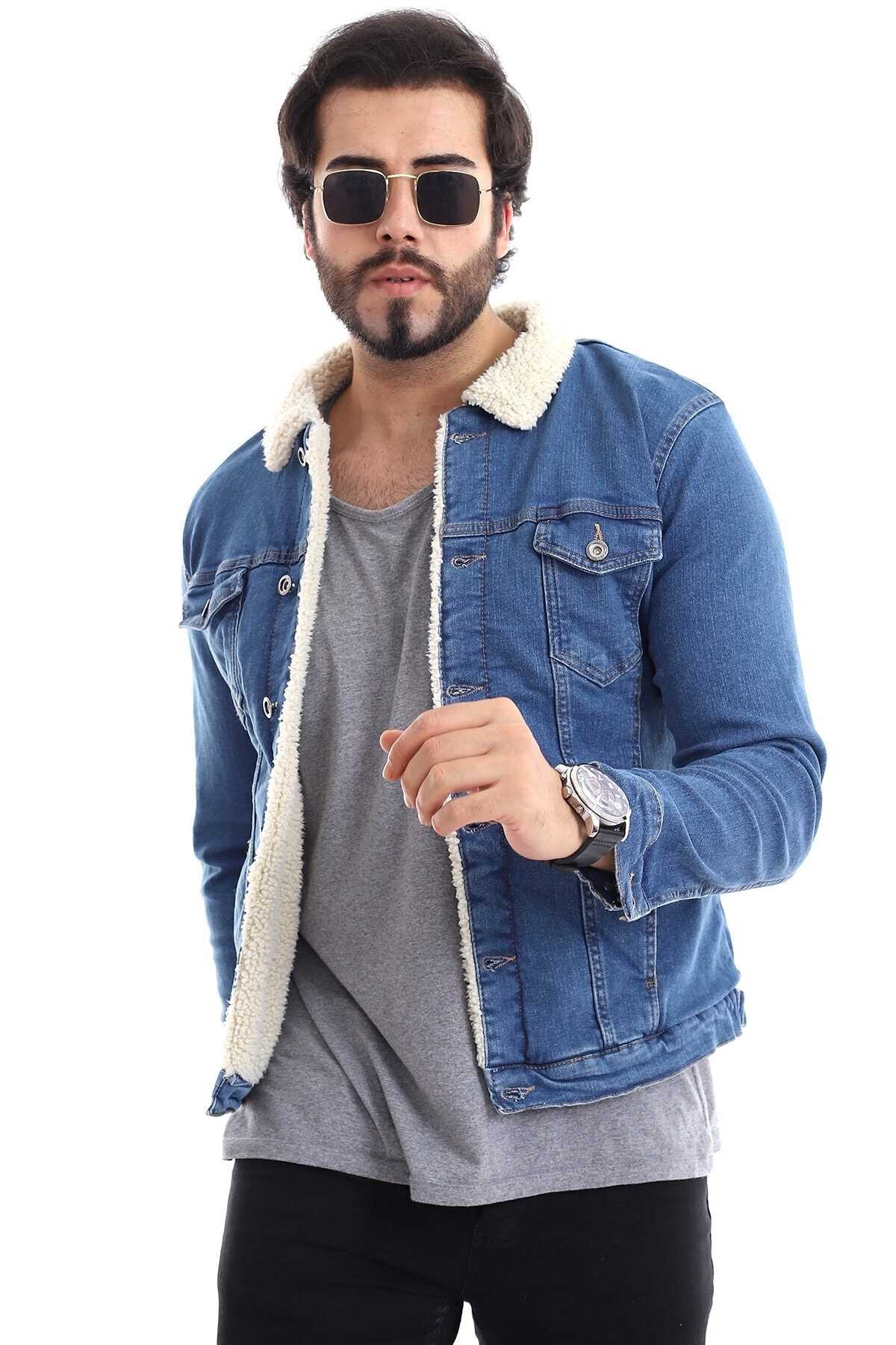 خرید ژاکت لی مردانه شیک ارزان برند RODNEY رنگ لاجوردی کد ty80020055