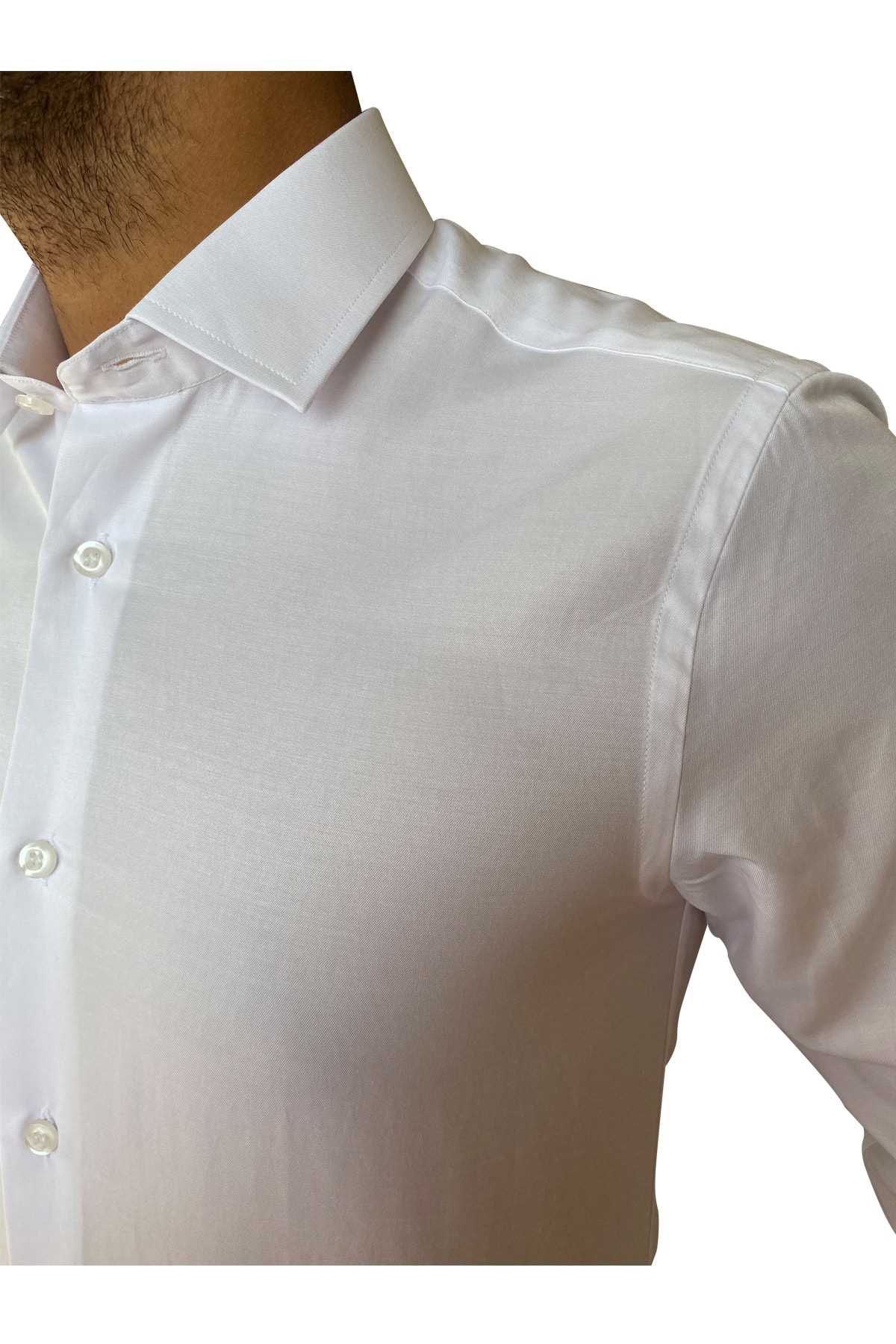خرید پیراهن ساتن مردانه ترک برند BİCAN رنگ سفید ty81398465