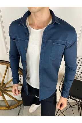 پیراهن جین مردانه مدل 2022 برند XCR آبی ty89456535